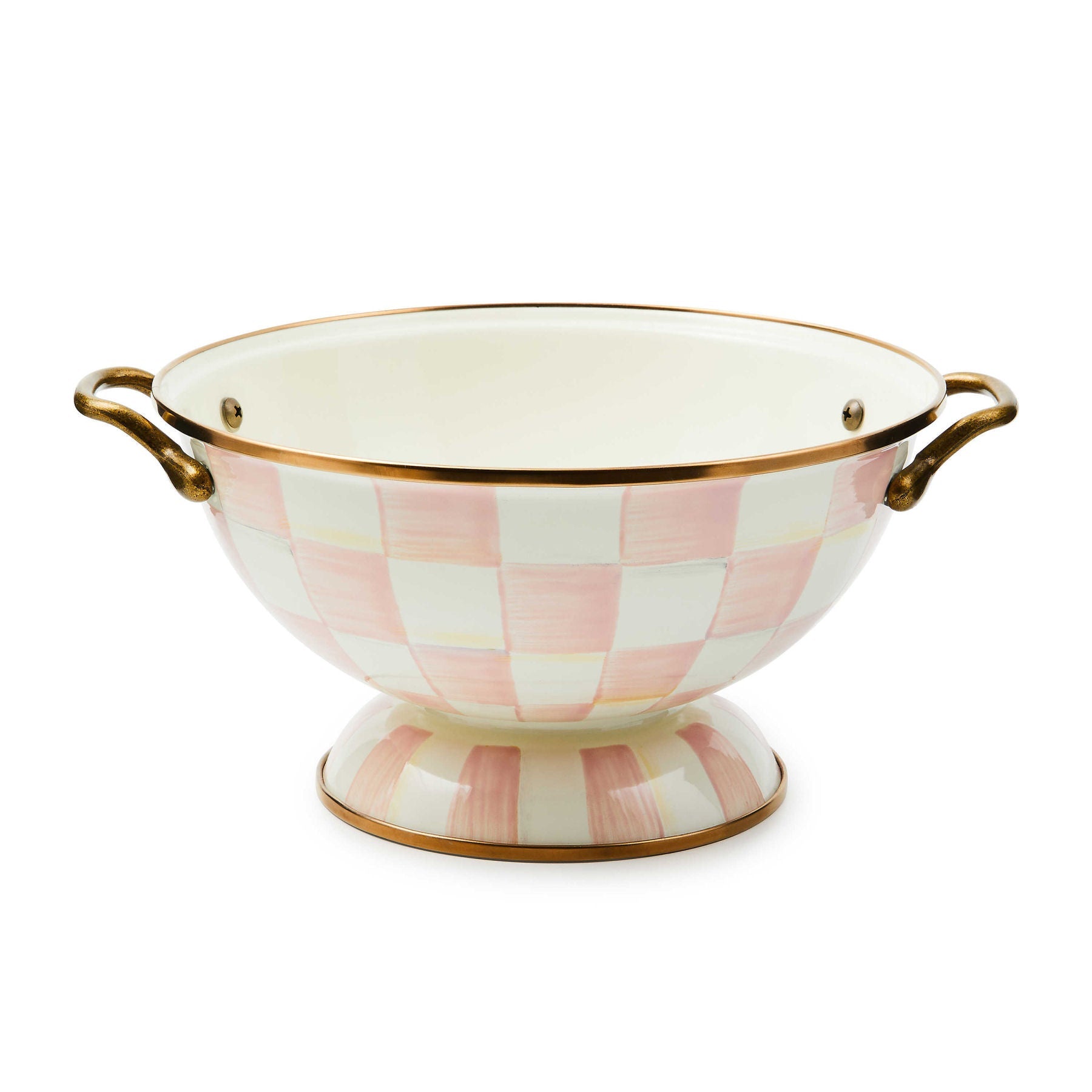 Check Everything MacKenzie-Childs Europe Rosy Check Almost Everything Bowl – |VESIMI Design|