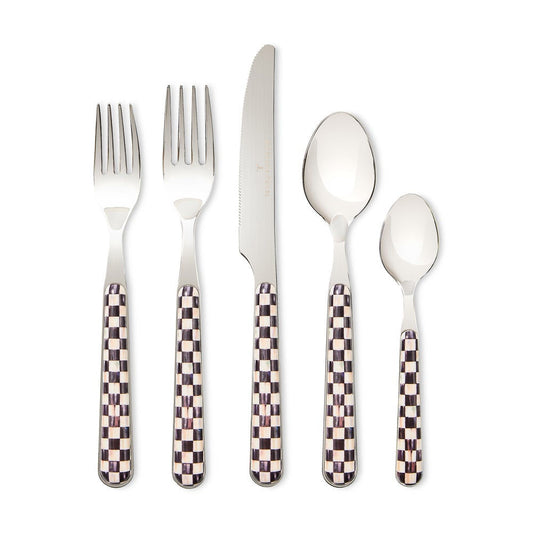 Courtly Check Bistro Flatware 5 Piece Place Setting by MacKenzie-Childs