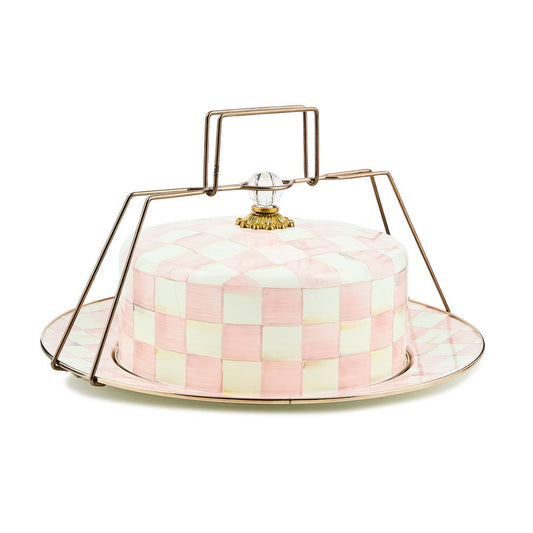 Rosy Check Cake Carrier MacKenzie-Childs