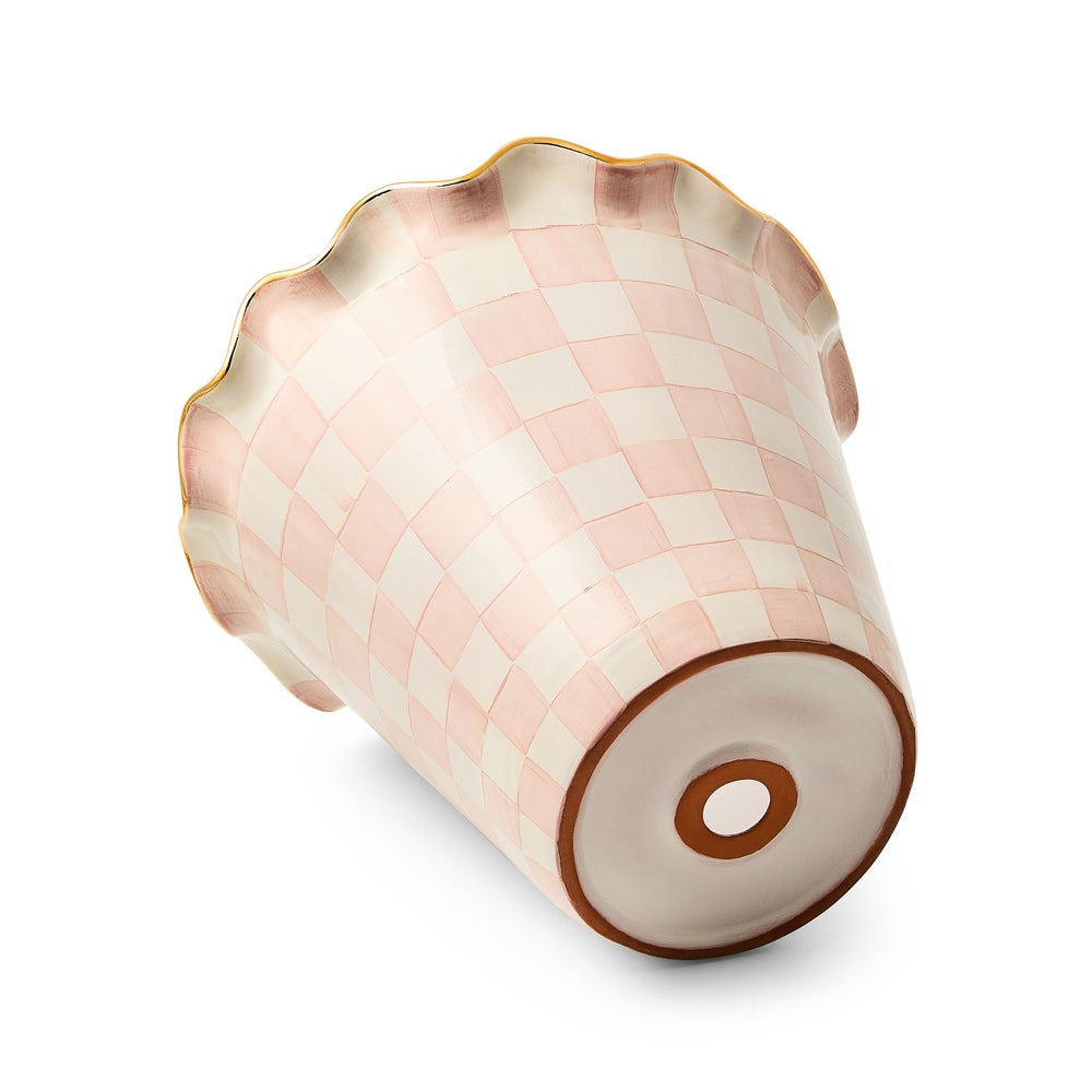 Rosy Check Ceramic Jumbo Garden Pot (41 cm tall)