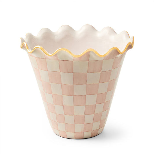 Rosy Check Ceramic Jumbo Garden Pot (41 cm tall)