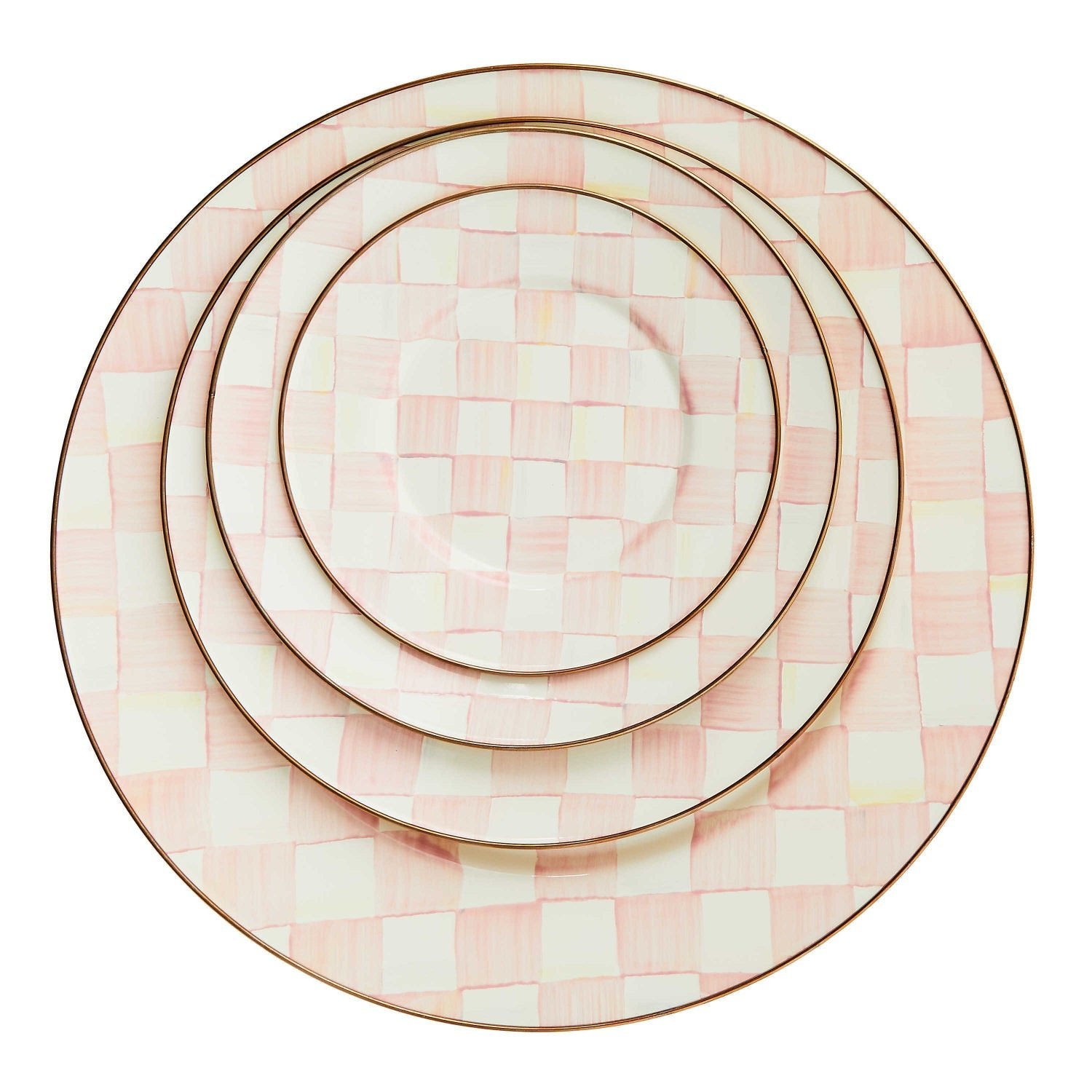 Rosy Check Charger/Plate - |VESIMI Design| Luxury Bathrooms and Home Decor