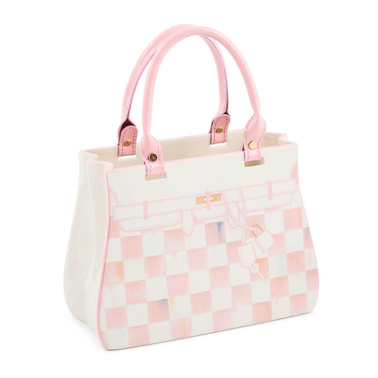 Rosy Check Doodles Handbag Vase by Mackenzie-Childs