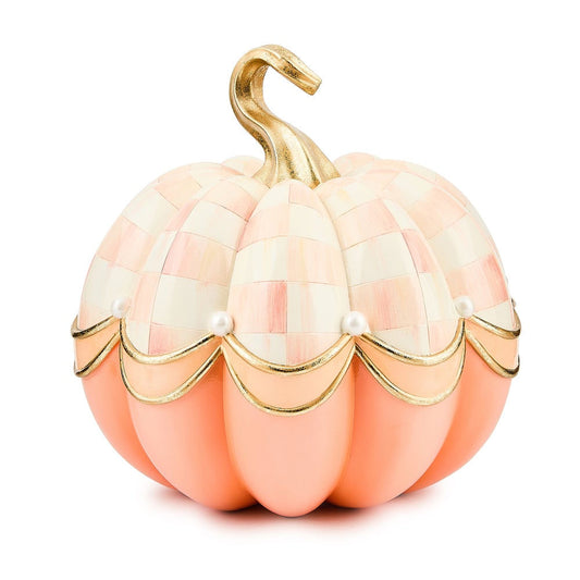 Rosy Check Fairytale Swag Pumpkin by MacKenzie-Childs