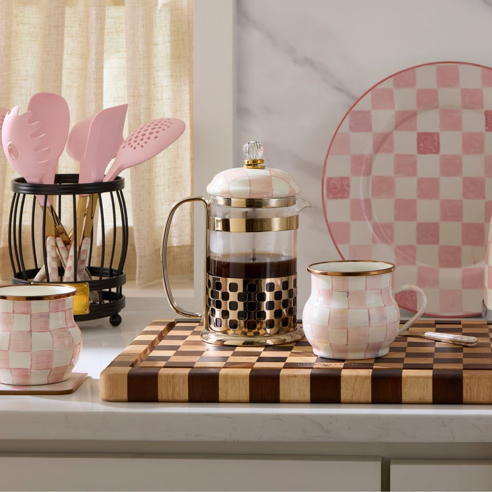 Rosy Check French Press by MacKenzie-Childs