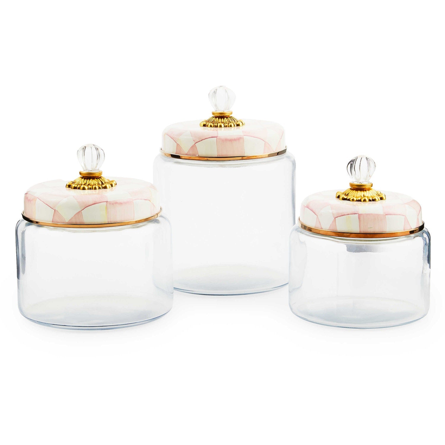 Rosy Check Kitchen Canister, Small - |VESIMI Design| Luxury Bathrooms and Home Decor