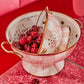 Rosy Check Large Colander - |VESIMI Design| Luxury Bathrooms and Home Decor