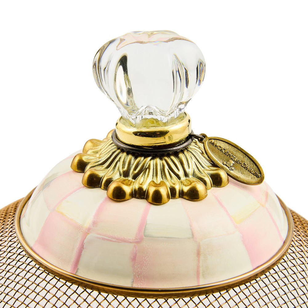 Rosy Check Small Mesh Dome by MacKenzie-Childs