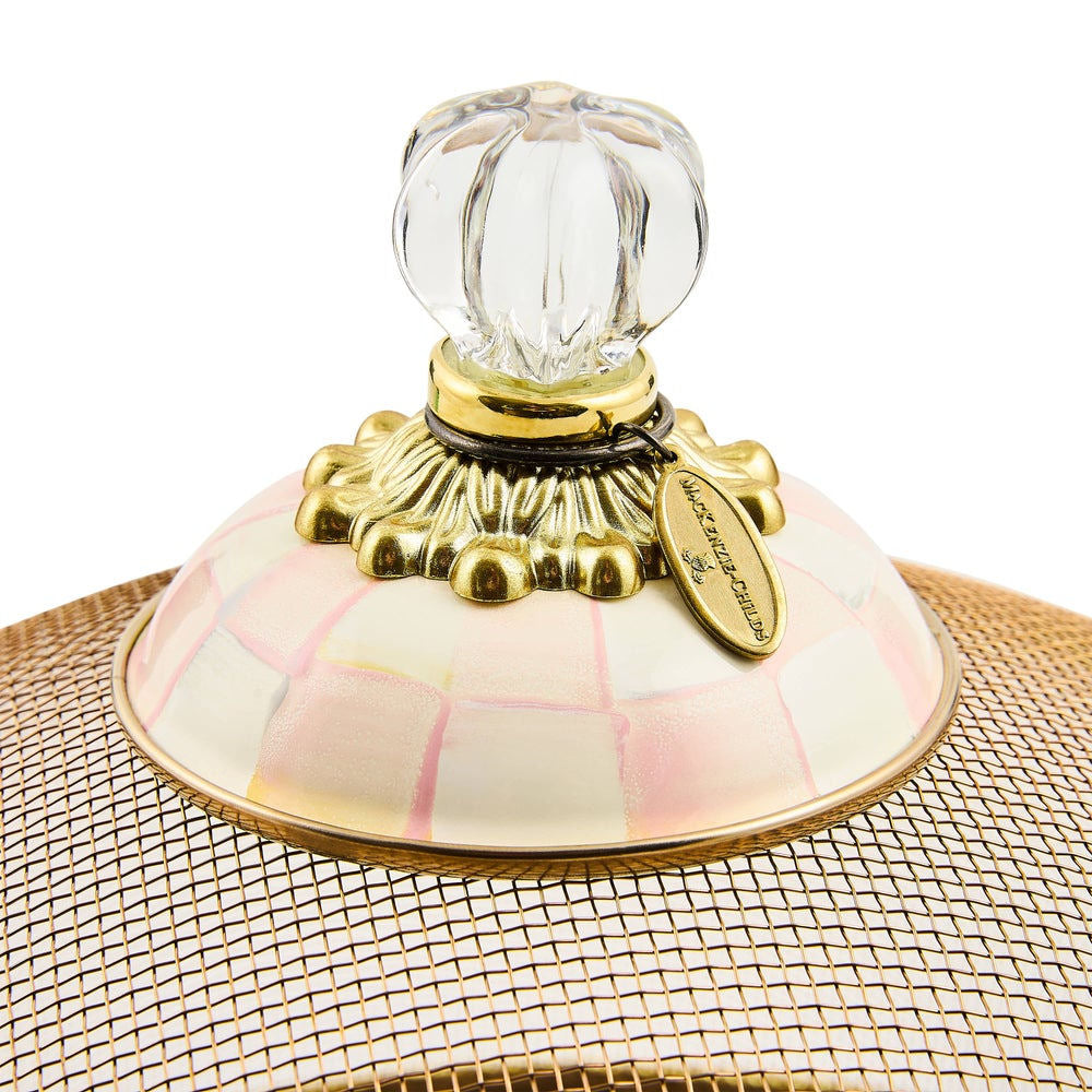 Rosy Check Large Mesh Dome by MacKenzie-Childs
