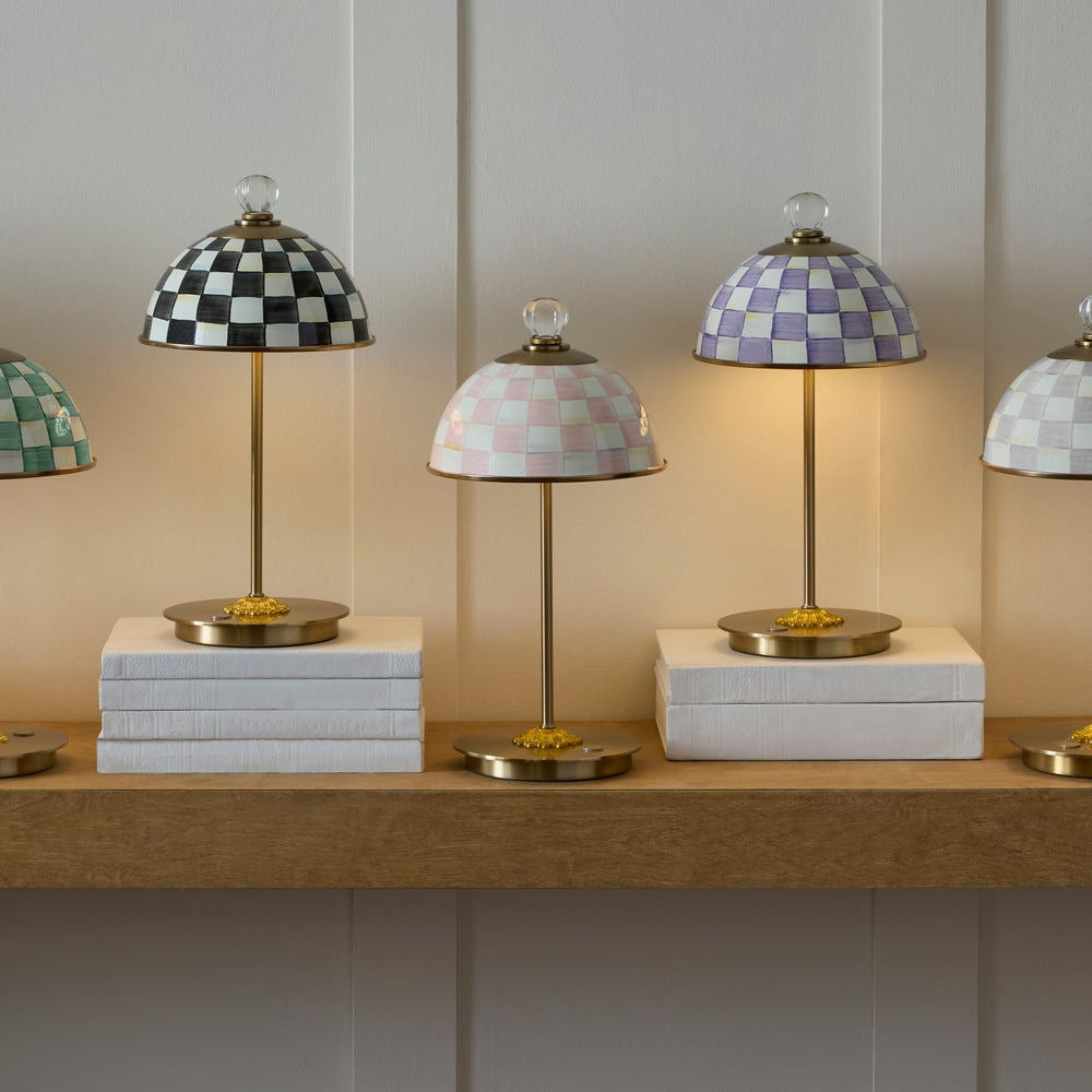 Rosy Check LED Rechargeable Dome Table Lamp