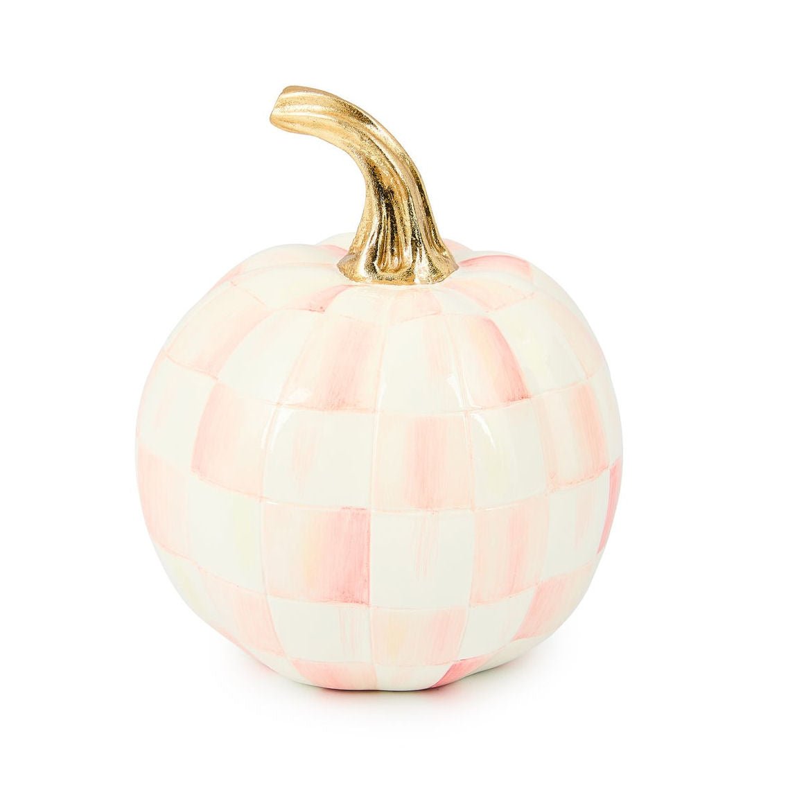 Rosy Check Mini Pumpkin - MacKenzie - Childs Halloween decoration - |VESIMI Design|