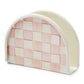 Rosy Check Napkin Holder MacKenzie-Childs