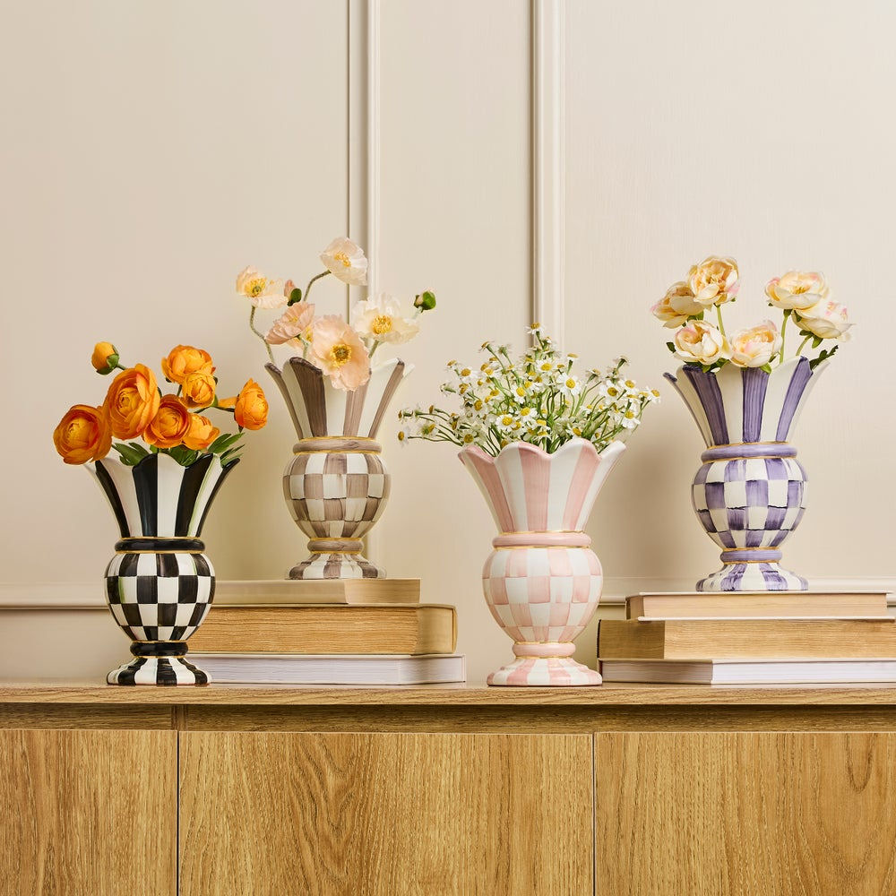Rosy Check Small Great Vase by MacKenzie-Childs