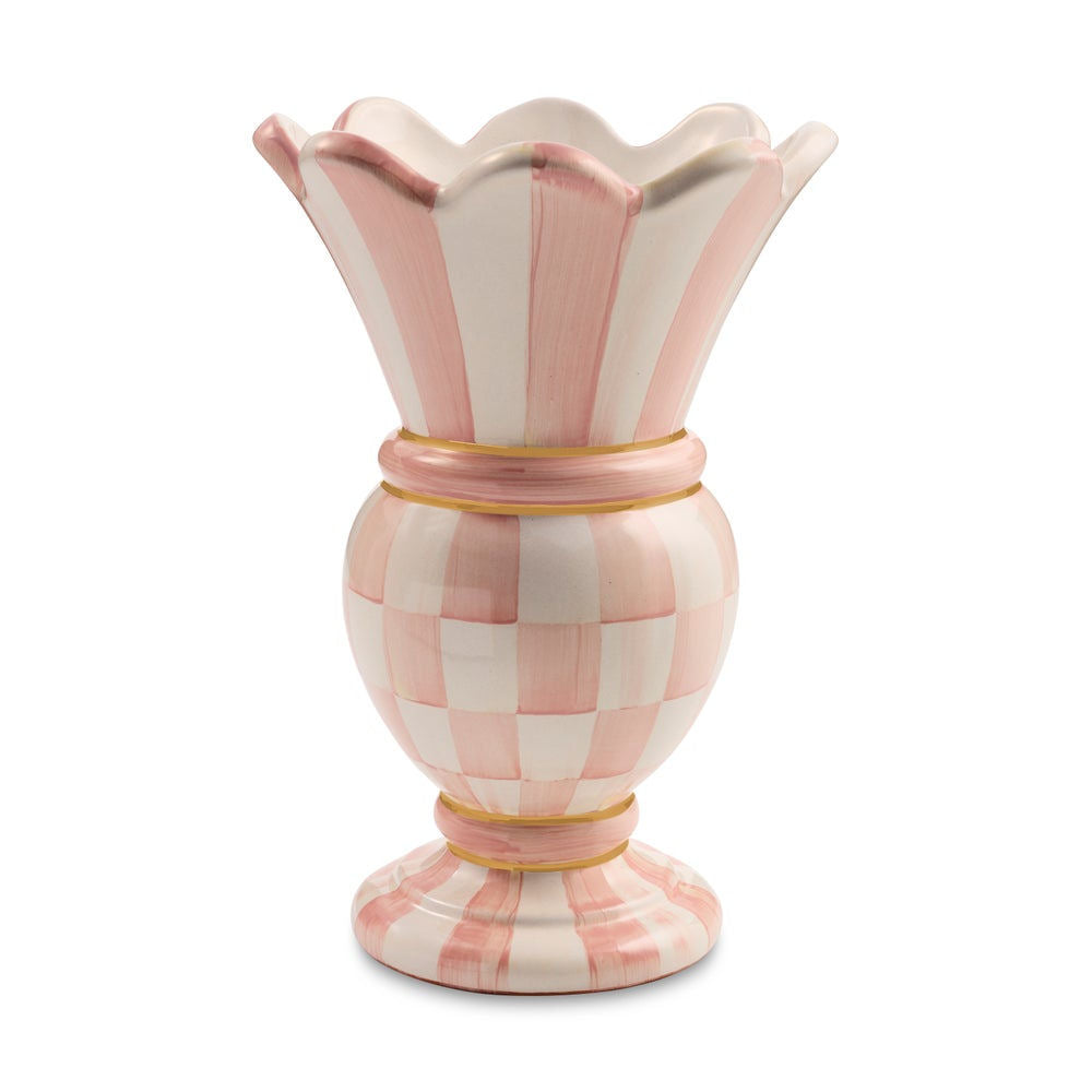 Rosy Check Small Great Vase by MacKenzie-Childs