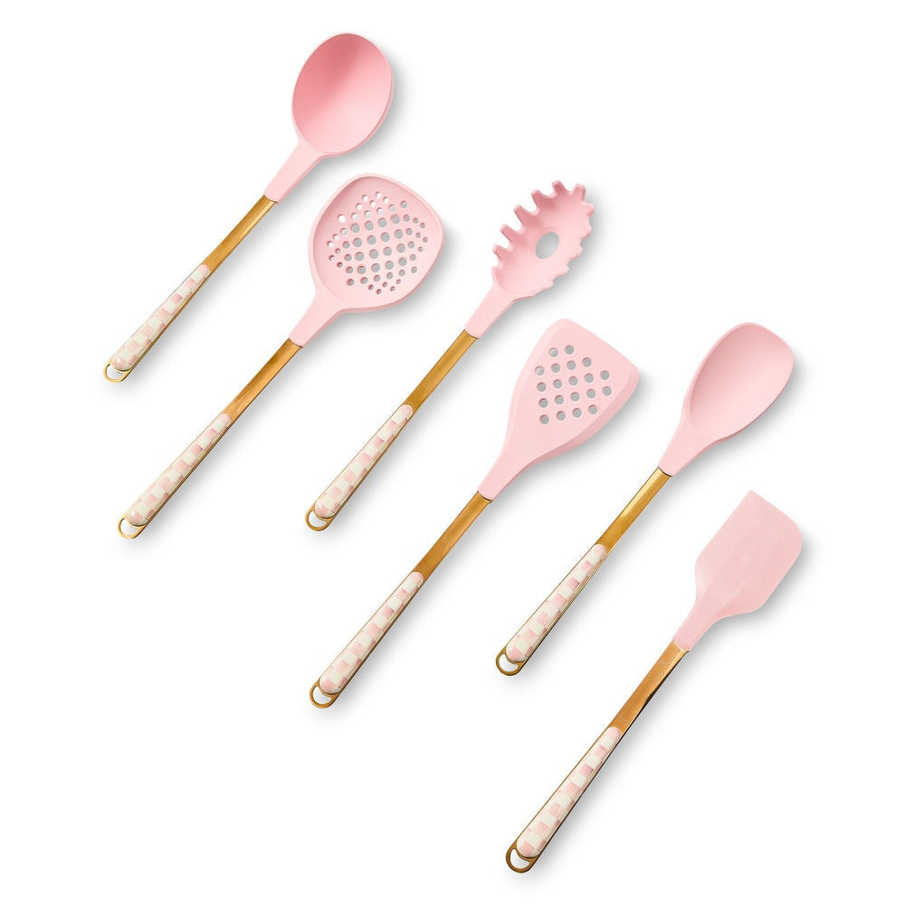Rosy Check Utensil Caddy Set MacKenzie-Childs