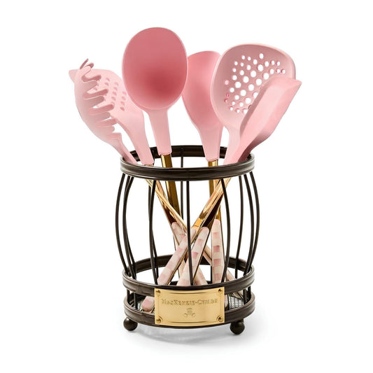 Rosy Check Utensil Caddy Set MacKenzie-Childs