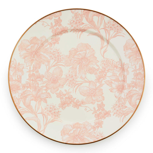 Rosy English Garden Enamel Charger/Plate - |VESIMI Design| Luxury Bathrooms and Home Decor