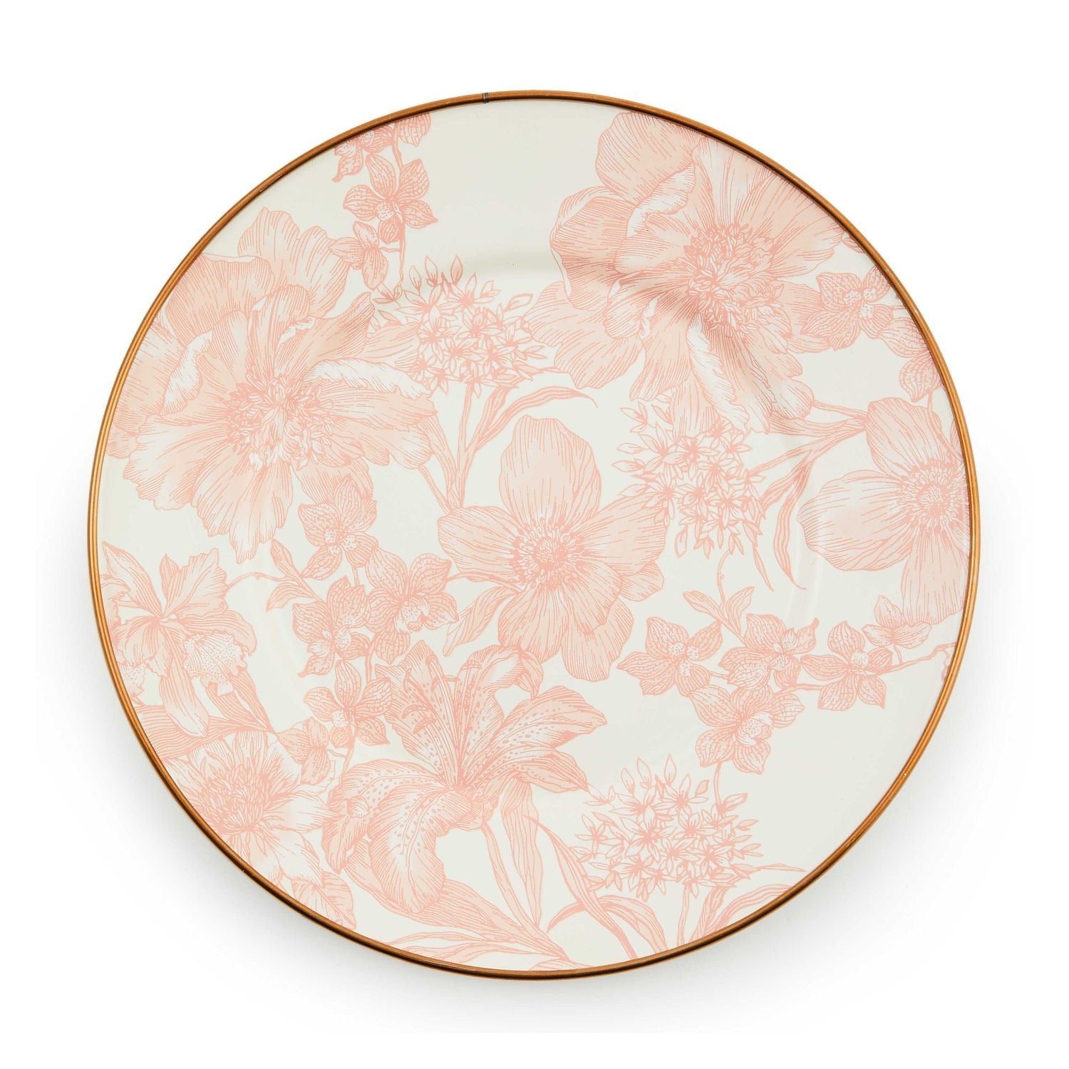 Rosy English Garden Enamel Salad/Dessert Plate - |VESIMI Design| Luxury Bathrooms and Home Decor