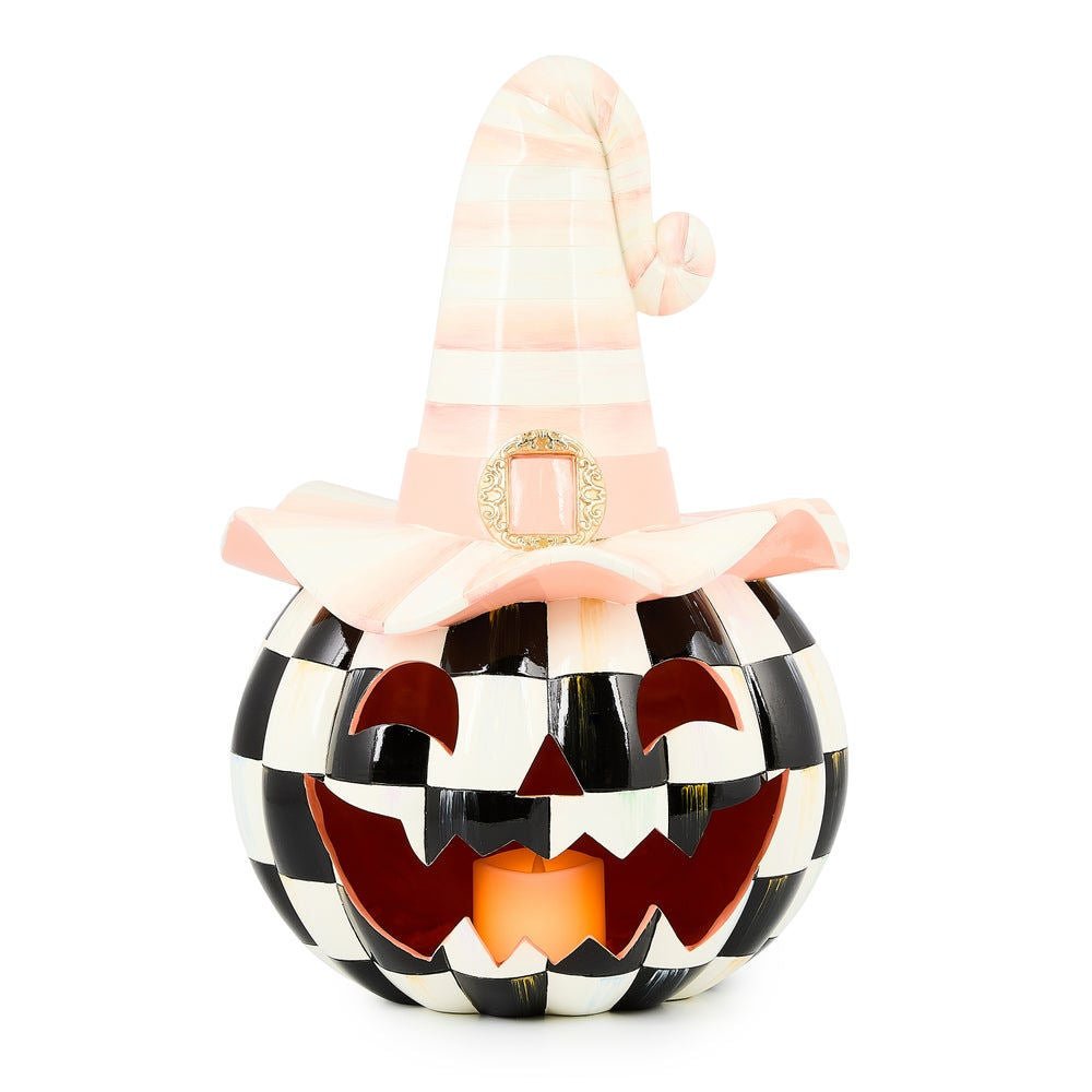 Rosy Happy Jack Illuminated Pumpkin by MacKenzie - Childs - 45cm tall - |VESIMI Design|