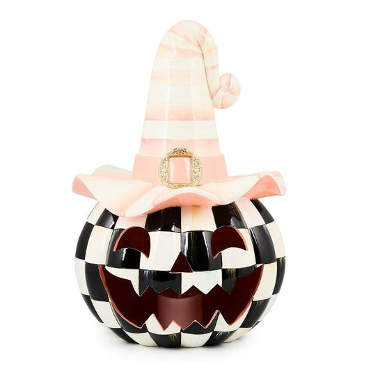 Rosy Happy Jack Illuminated Pumpkin by MacKenzie - Childs - 45cm tall - |VESIMI Design|