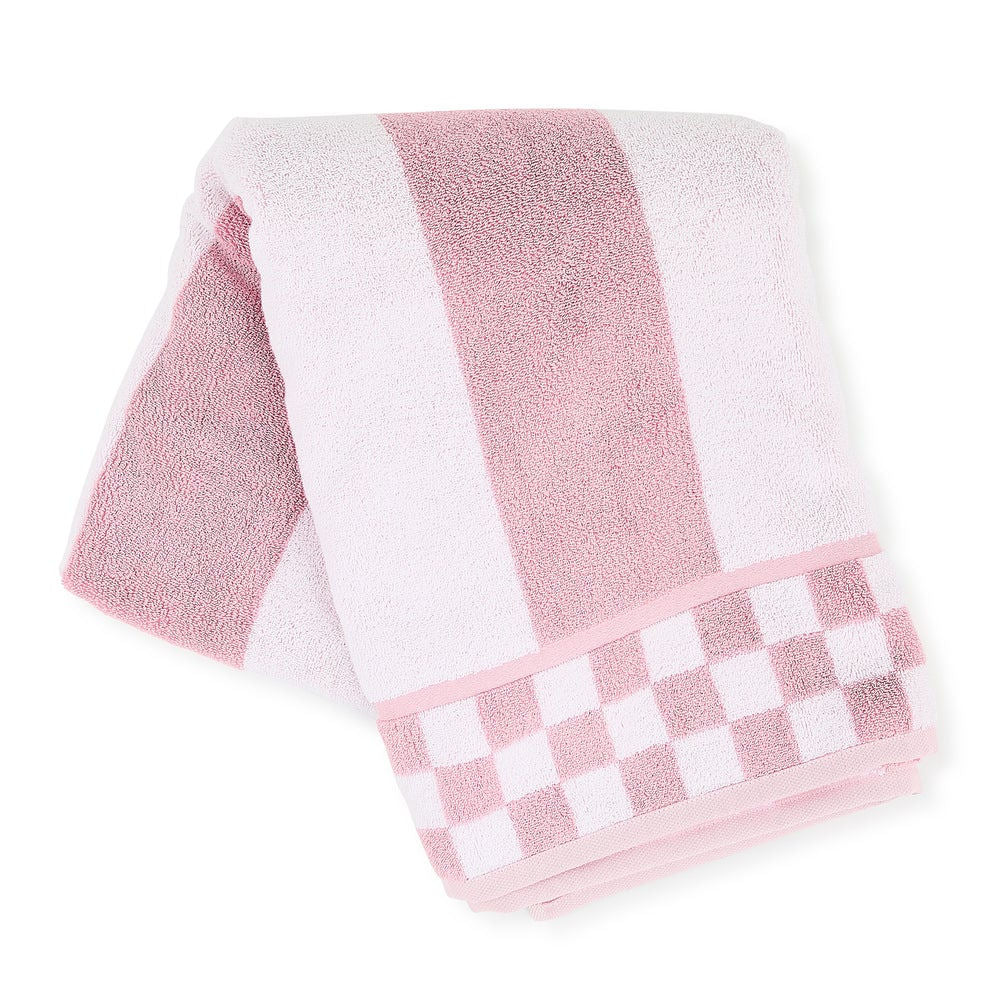 Rosy Stripe Bath Towel MacKenzie-Childs