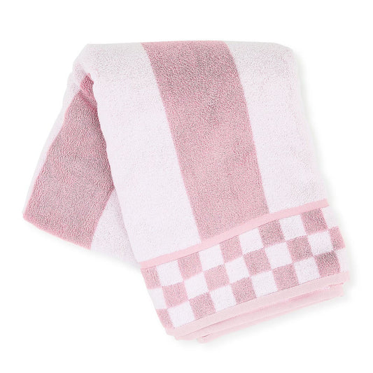 Rosy Stripe Bath Towel MacKenzie-Childs
