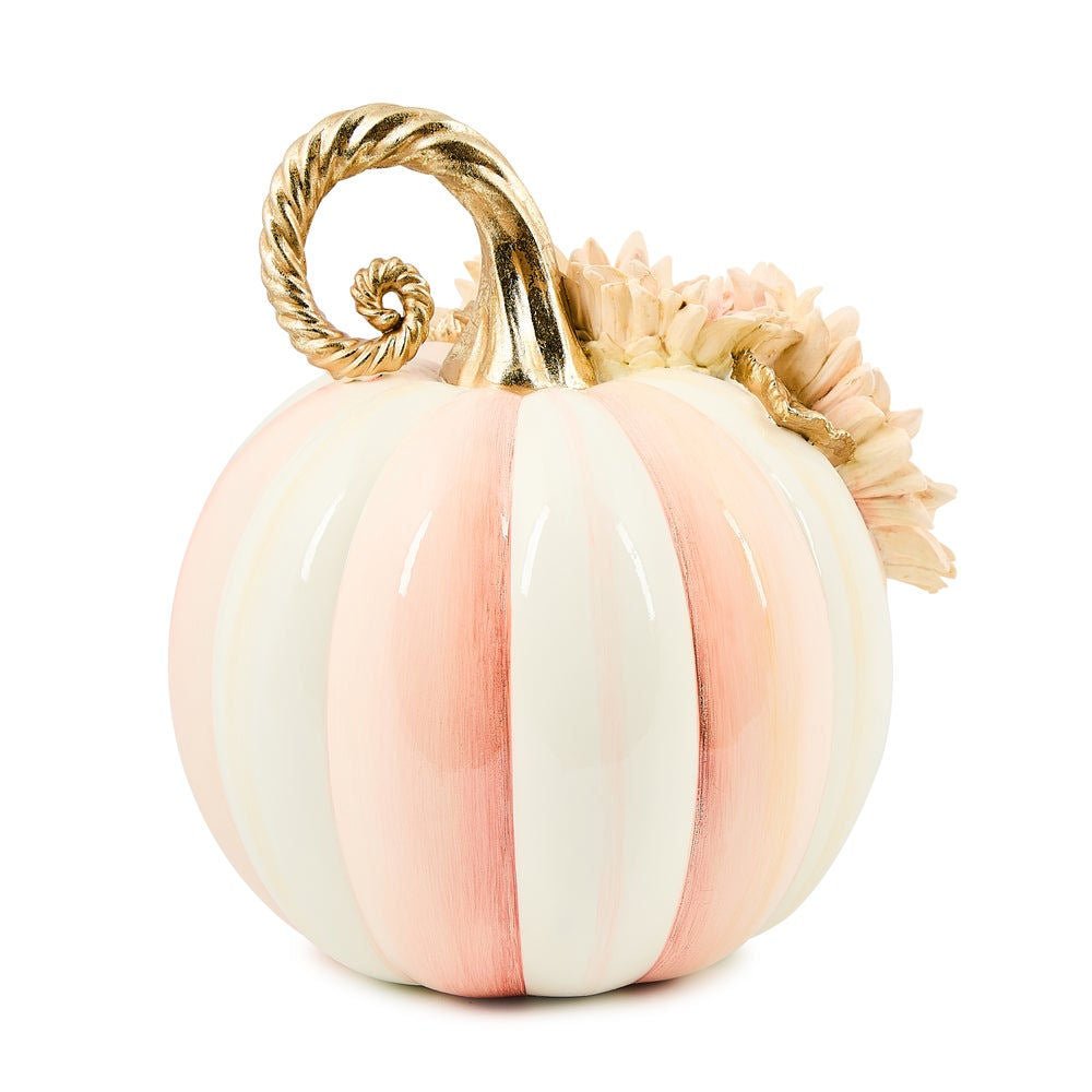 Rosy Stripe Small Sunflower Pumpkin by MacKenzie - Childs - |VESIMI Design|