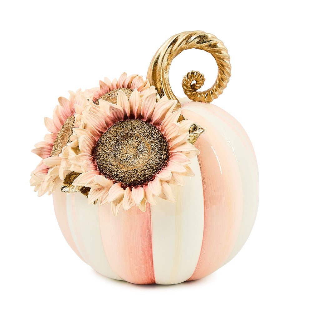 Rosy Stripe Small Sunflower Pumpkin by MacKenzie - Childs - |VESIMI Design|