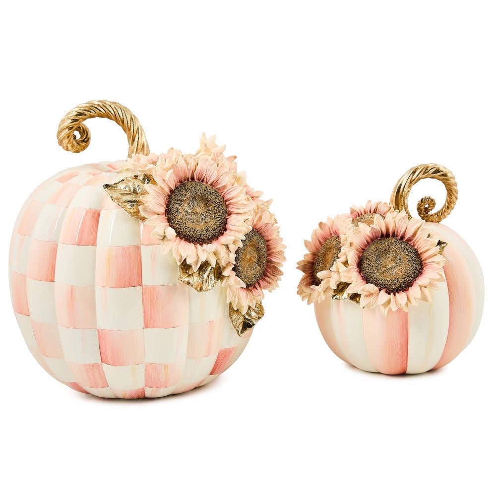 Rosy Stripe Small Sunflower Pumpkin by MacKenzie - Childs - |VESIMI Design|