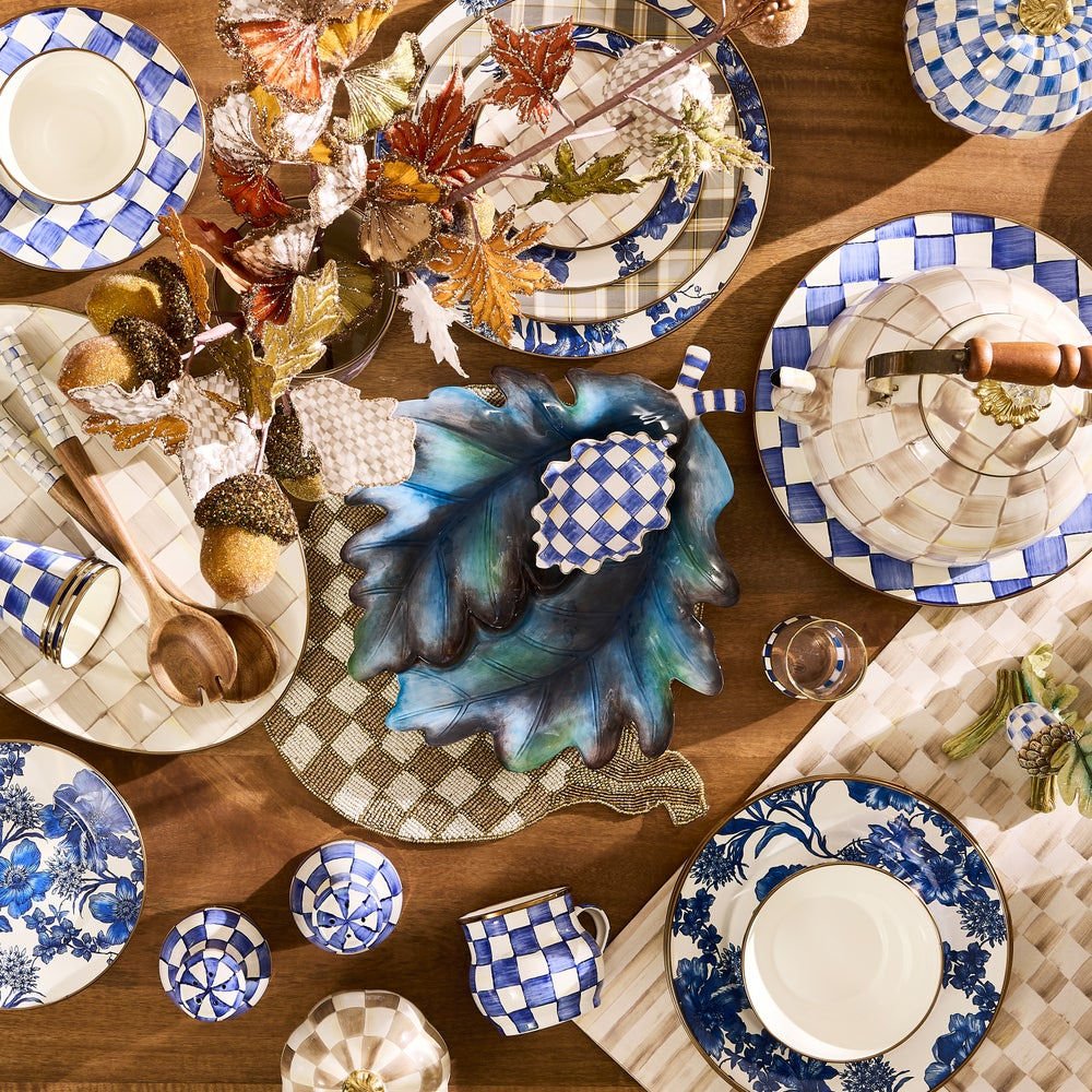 Royal Autumn Leaf Ceramic Serving Set, Set of 2 by MacKenzie - Childs - |VESIMI Design|