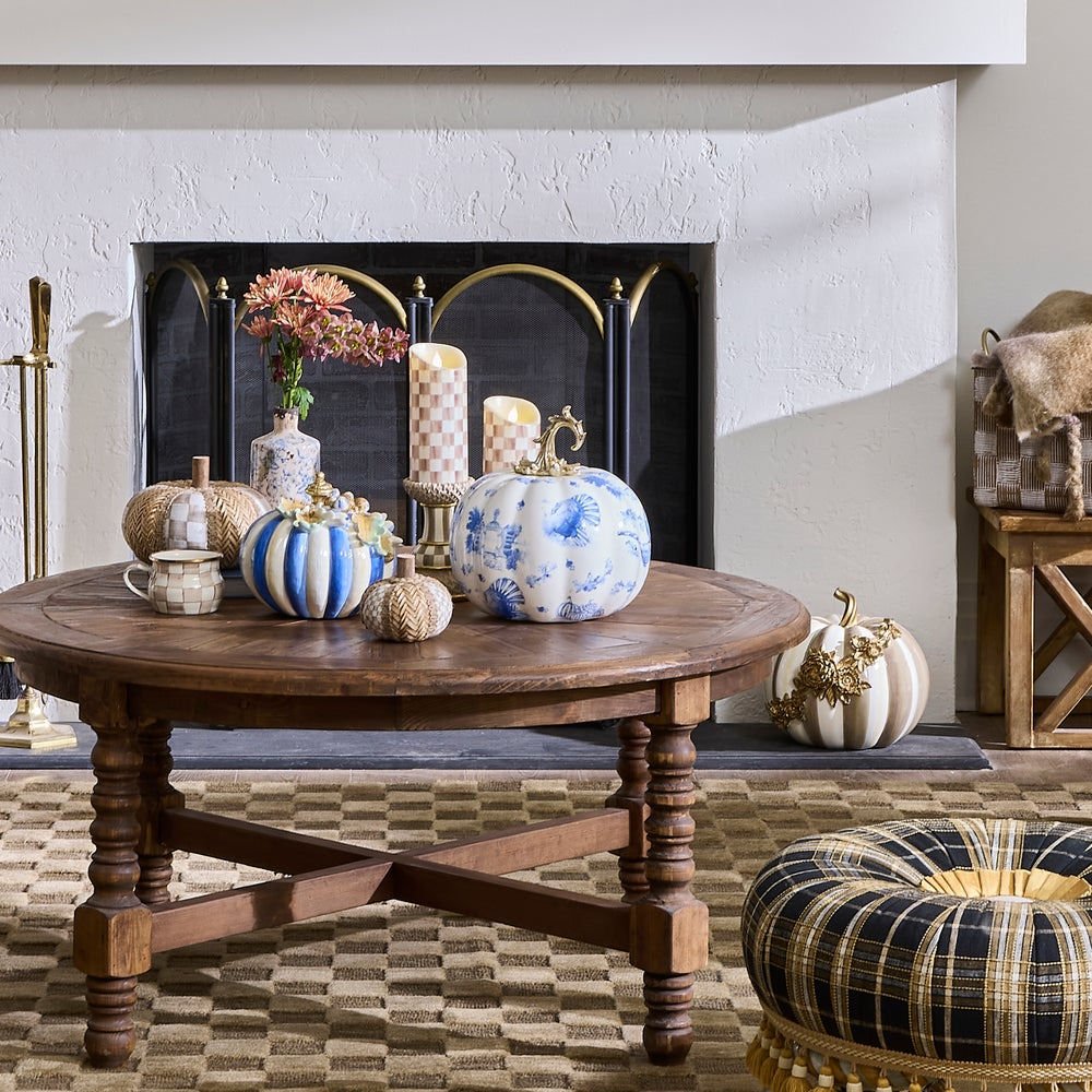 Royal Autumn Toile Pumpkin by MacKenzie - Childs - |VESIMI Design|