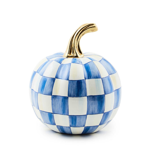 Royal Check Mini Pumpkin - MacKenzie - Childs Halloween decoration - |VESIMI Design| Luxury Bathrooms and Home Decor