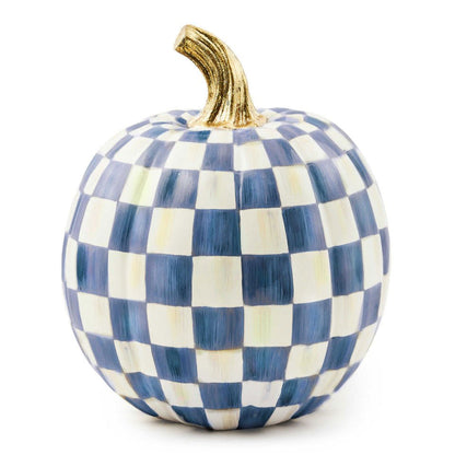 Royal Check Small Pumpkin - MacKenzie - Childs Halloween Decoration - |VESIMI Design| Luxury Bathrooms and Home Decor