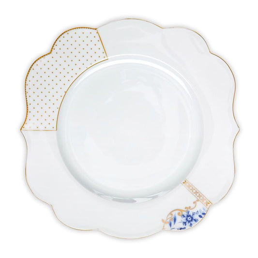 Royal White Dinner Plate Golden Dots 28 cm | Pip Studio