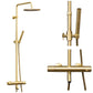 Opera Satin Gold Luxury Modern Thermostatic Faucet Bathroom Shower Set