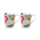Set of 2 Mugs Blooming Tales Fantasy Blue 200ml - Pip Studio