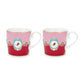 Pip Studio Small Love Birds Medallion Red-Pink Gift Box - 2 Mugs Set