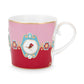 Pip Studio Small Love Birds Medallion Red-Pink Gift Box - 2 Mugs Set