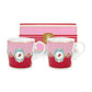 Pip Studio Small Love Birds Medallion Red-Pink Gift Box - 2 Mugs Set