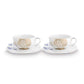 Set of 2 Tea Cups & Saucers Royal White 250ml  | Pip Studio