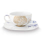 Set of 2 Tea Cups & Saucers Royal White 250ml  | Pip Studio