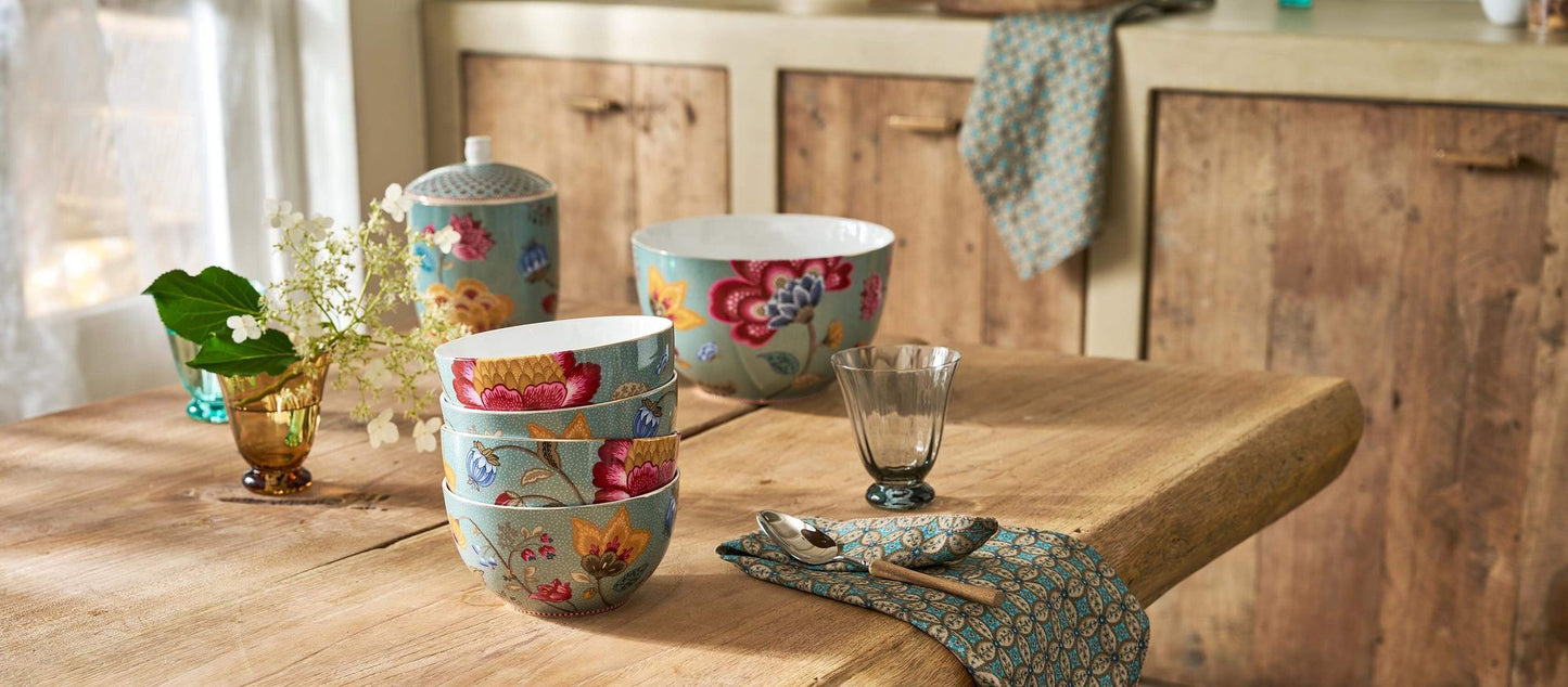 Breakfast Set of 3 Blooming Tales Fantasy Blue- Pip Studio