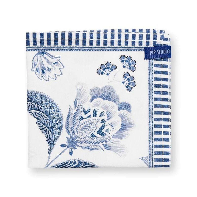 Set of 4 Napkins Royal Regal Flower Blue | Pip Studio