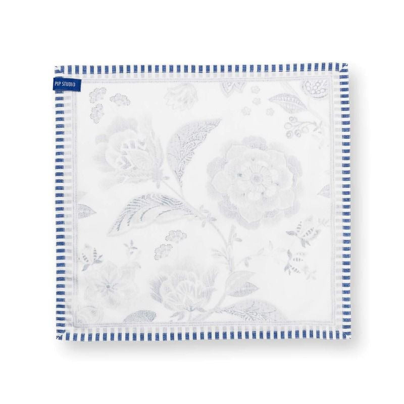 Set of 4 Napkins Royal Regal Flower Blue | Pip Studio