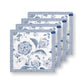 Set of 4 Napkins Royal Regal Flower Blue | Pip Studio