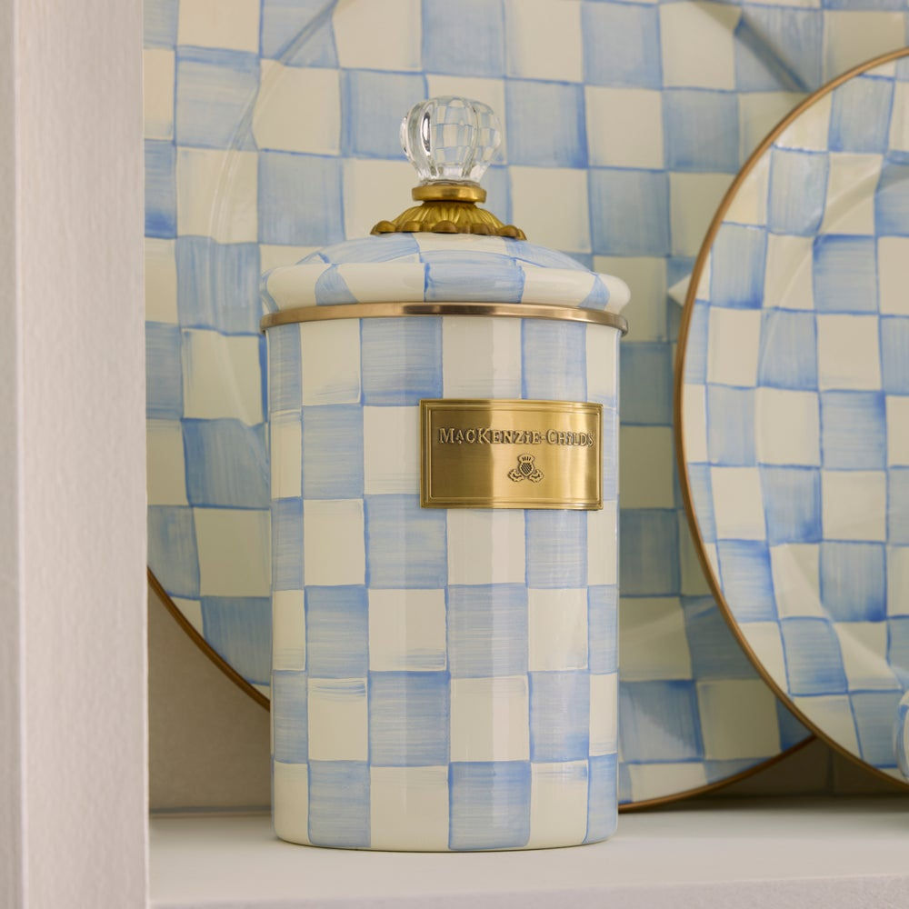Sky Check Large Canister by MacKenzie-Childs
