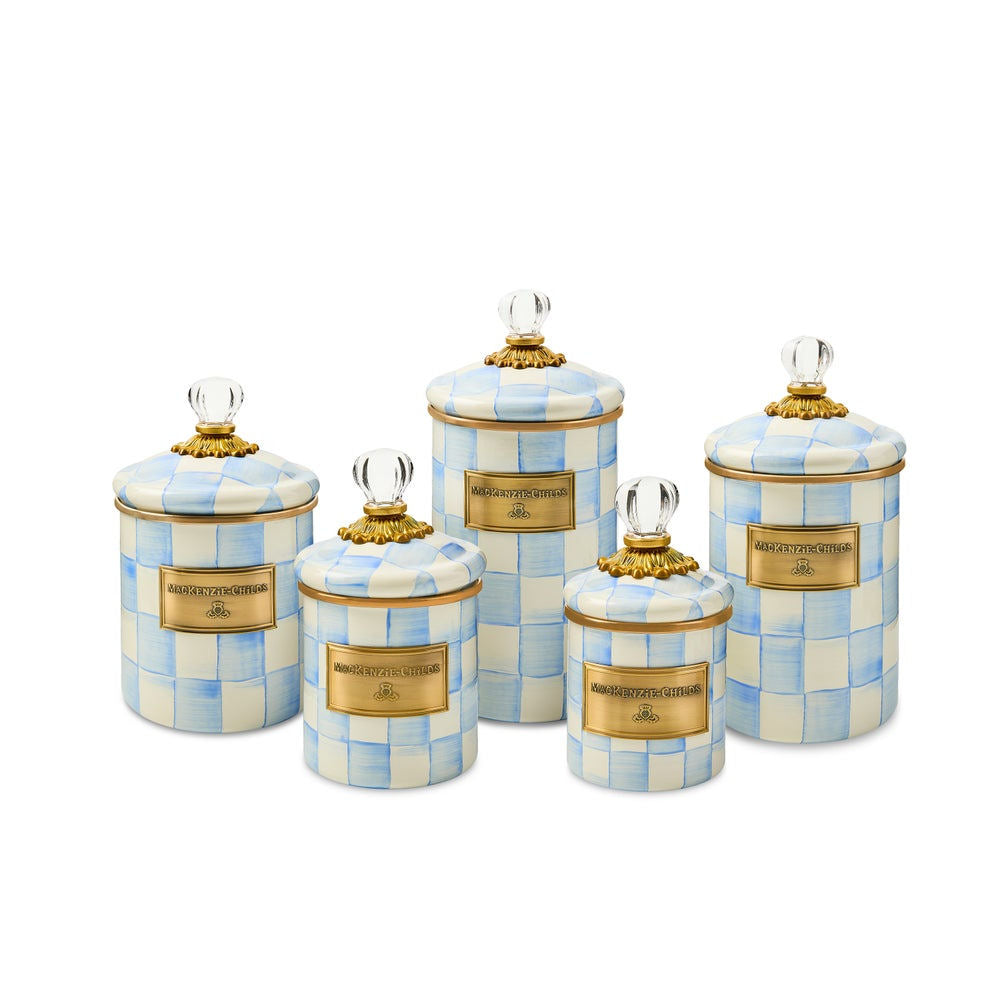 Sky Check Small Canister by MacKenzie-Childs