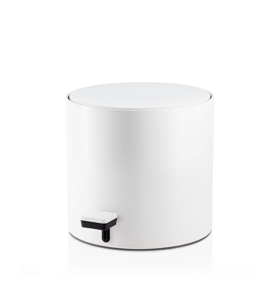 Soft Close Pedal Bin WHITE MATT 3,8L - |VESIMI Design| Luxury Bathrooms and Home Decor