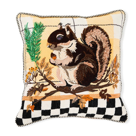 MacKenzie-Childs Squirrel Throw Pillow