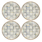 Sterling Check Appetizer Plates, Set of 4 - |VESIMI Design| Luxury Bathrooms and Home Decor